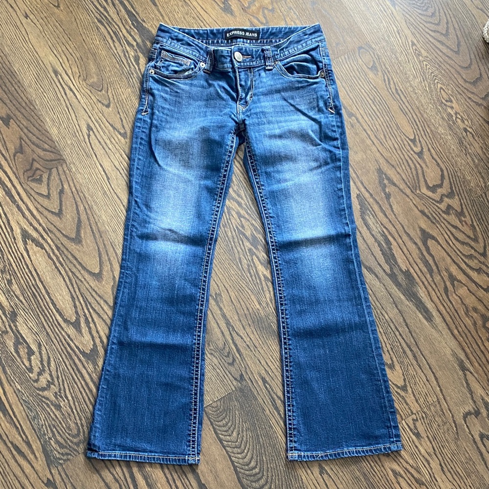 Express Low Rise Flare Jeans